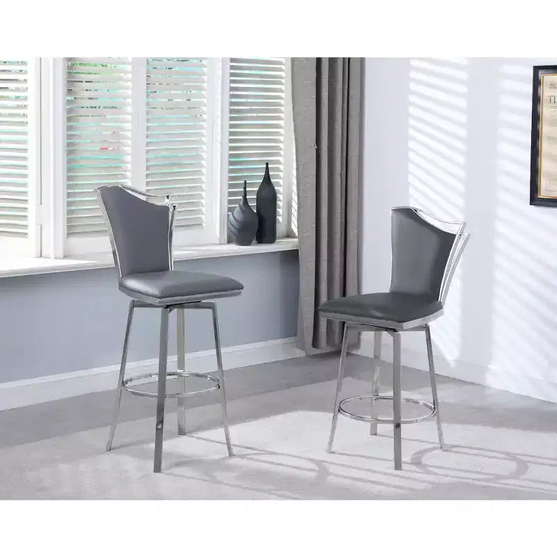 Chintaly Imports, Sgabello da bancone girevole contemporaneo Design con schienale