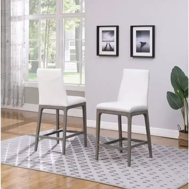 Chintaly Imports, Sgabello da bancone moderno, Base in legno massello