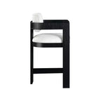 Meridian Furniture, Sgabello Sacha in tessuto testurizzato effetto lino