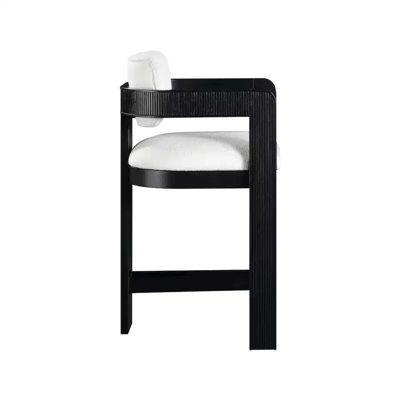 Meridian Furniture, Sgabello Sacha in tessuto testurizzato effetto lino