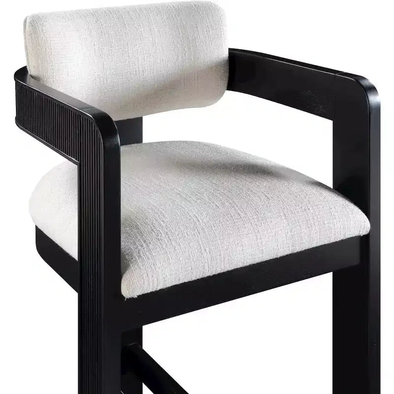 Meridian Furniture, Sgabello Sacha in tessuto testurizzato effetto lino