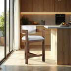 Meridian Furniture, Sgabello Sacha in tessuto testurizzato effetto lino
