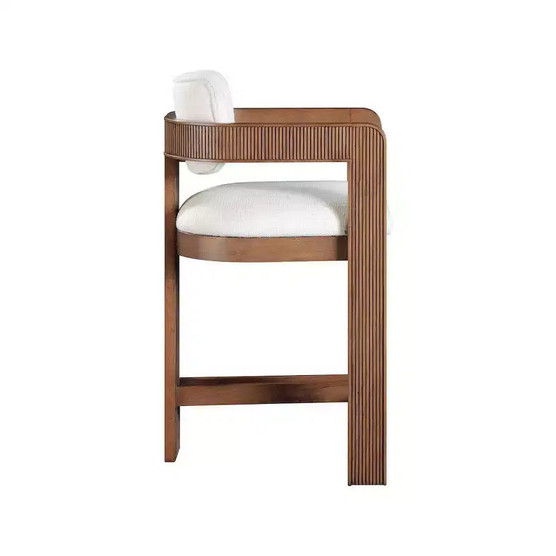 Meridian Furniture, Sgabello Sacha in tessuto testurizzato effetto lino