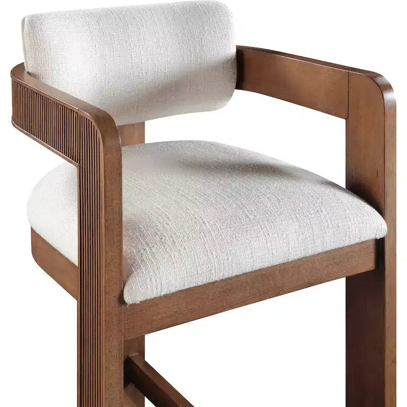 Meridian Furniture, Sgabello Sacha in tessuto testurizzato effetto lino