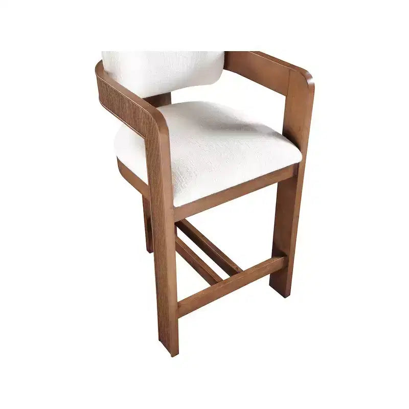 Meridian Furniture, Sgabello Sacha in tessuto testurizzato effetto lino