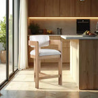 Meridian Furniture, Sgabello Sacha in tessuto testurizzato effetto lino