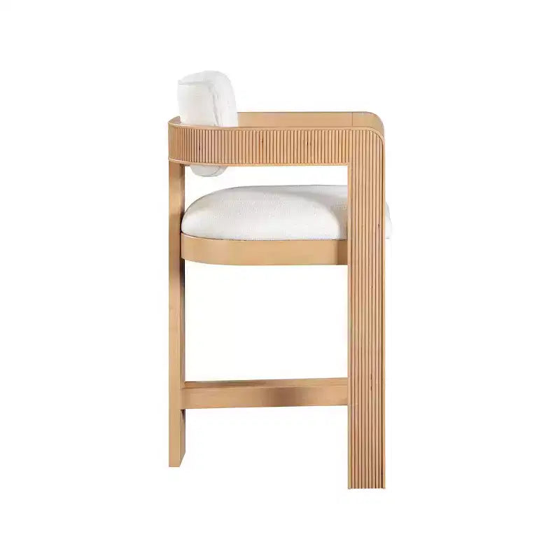 Meridian Furniture, Sgabello Sacha in tessuto testurizzato effetto lino