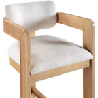 Meridian Furniture, Sgabello Sacha in tessuto testurizzato effetto lino