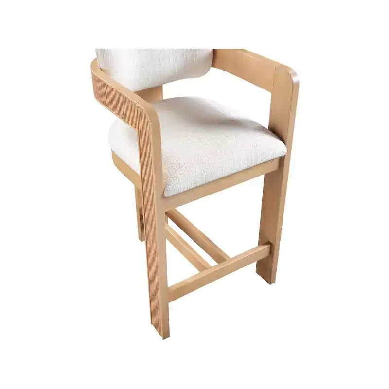 Meridian Furniture, Sgabello Sacha in tessuto testurizzato effetto lino