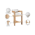 Meridian Furniture, Sgabello Sacha in tessuto testurizzato effetto lino