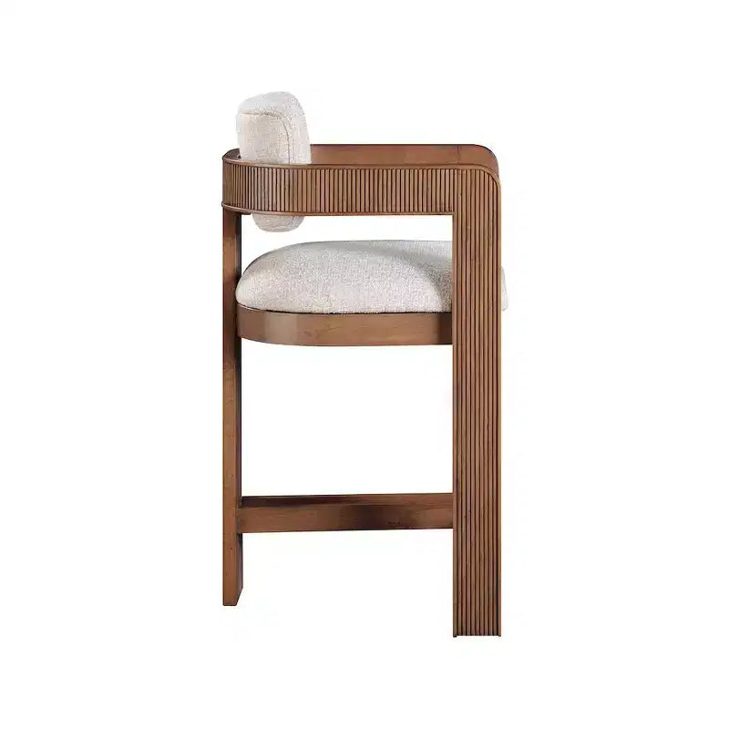 Meridian Furniture, Sgabello Sacha in tessuto testurizzato effetto lino