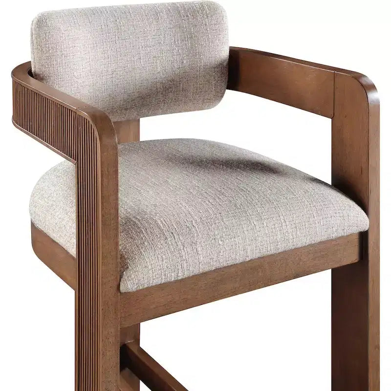 Meridian Furniture, Sgabello Sacha in tessuto testurizzato effetto lino