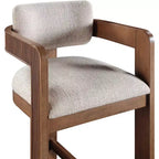 Meridian Furniture, Sgabello Sacha in tessuto testurizzato effetto lino