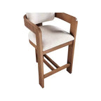 Meridian Furniture, Sgabello Sacha in tessuto testurizzato effetto lino