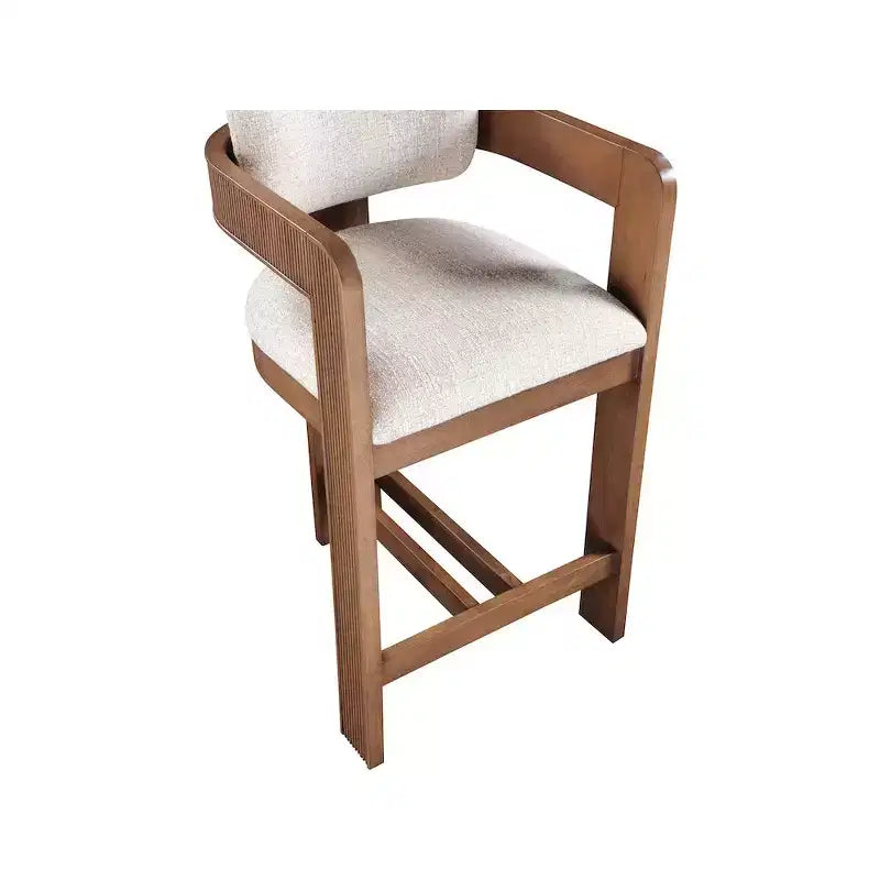 Meridian Furniture, Sgabello Sacha in tessuto testurizzato effetto lino