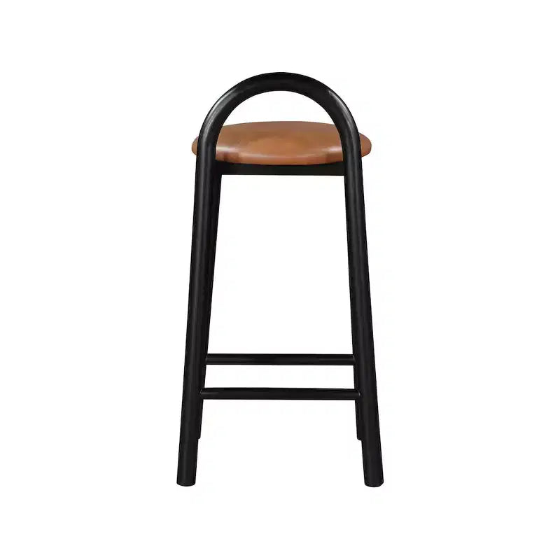 Meridian Furniture, Sgabello Calvin in ecopelle color Cognac