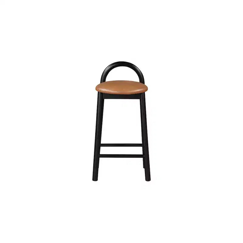 Meridian Furniture, Sgabello Calvin in ecopelle color Cognac