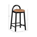 Meridian Furniture, Sgabello Calvin in ecopelle color Cognac