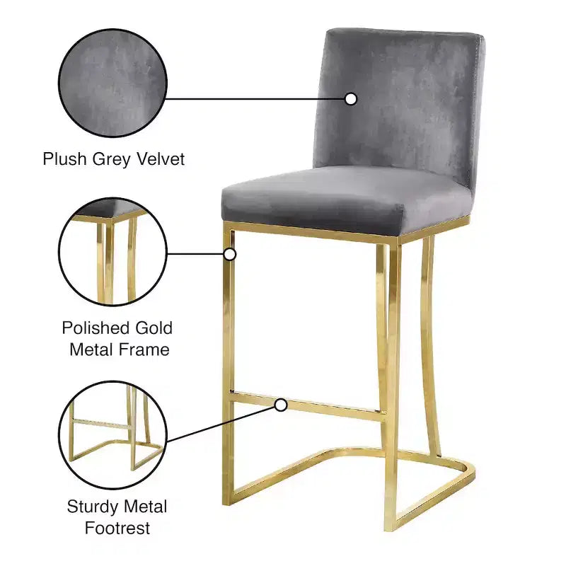 Meridian Furniture, Sgabello Heidi in velluto
