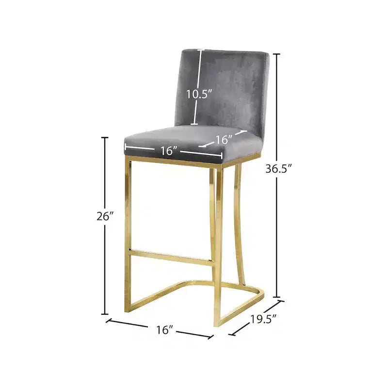 Meridian Furniture, Sgabello Heidi in velluto