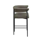 Meridian Furniture, Sgabello da bancone Malin in tessuto Bouclé, set da 2