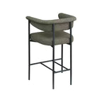 Meridian Furniture, Sgabello da bancone Malin in tessuto Bouclé, set da 2