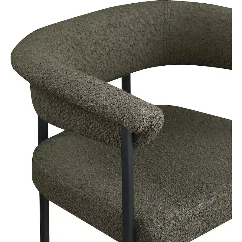Meridian Furniture, Sgabello da bancone Malin in tessuto Bouclé, set da 2