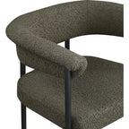Meridian Furniture, Sgabello da bancone Malin in tessuto Bouclé, set da 2