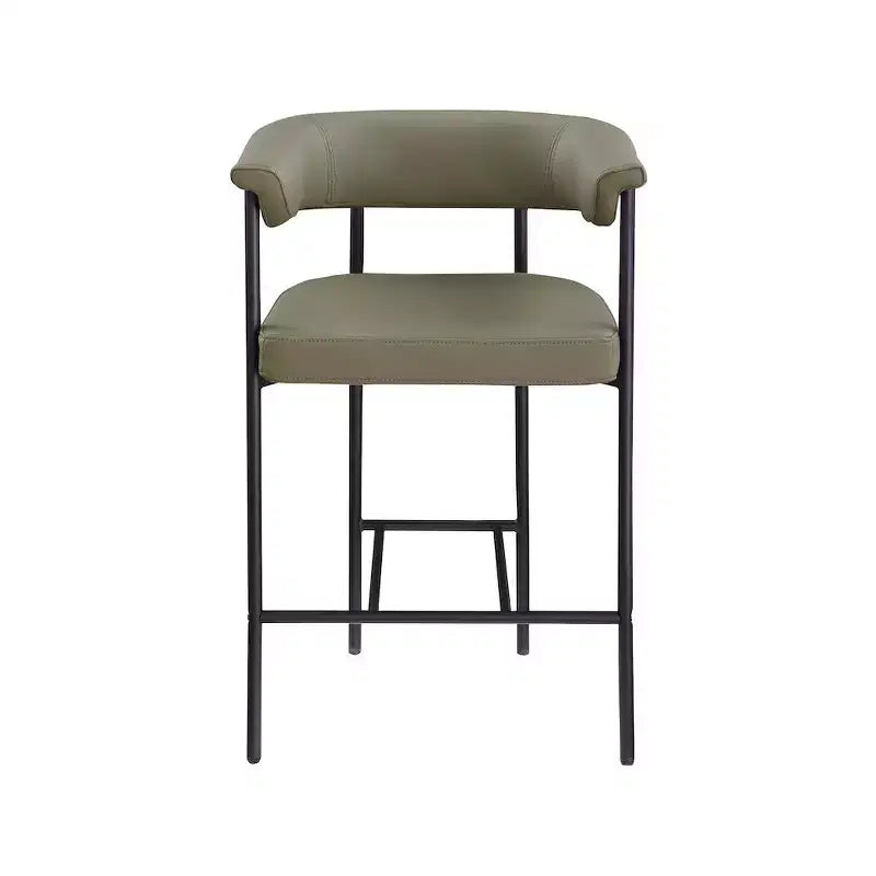 Meridian Furniture, Sgabello da bancone Malin in tessuto Bouclé, set da 2