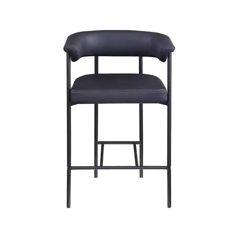 Meridian Furniture, Sgabello da bancone Malin in tessuto Bouclé, set da 2