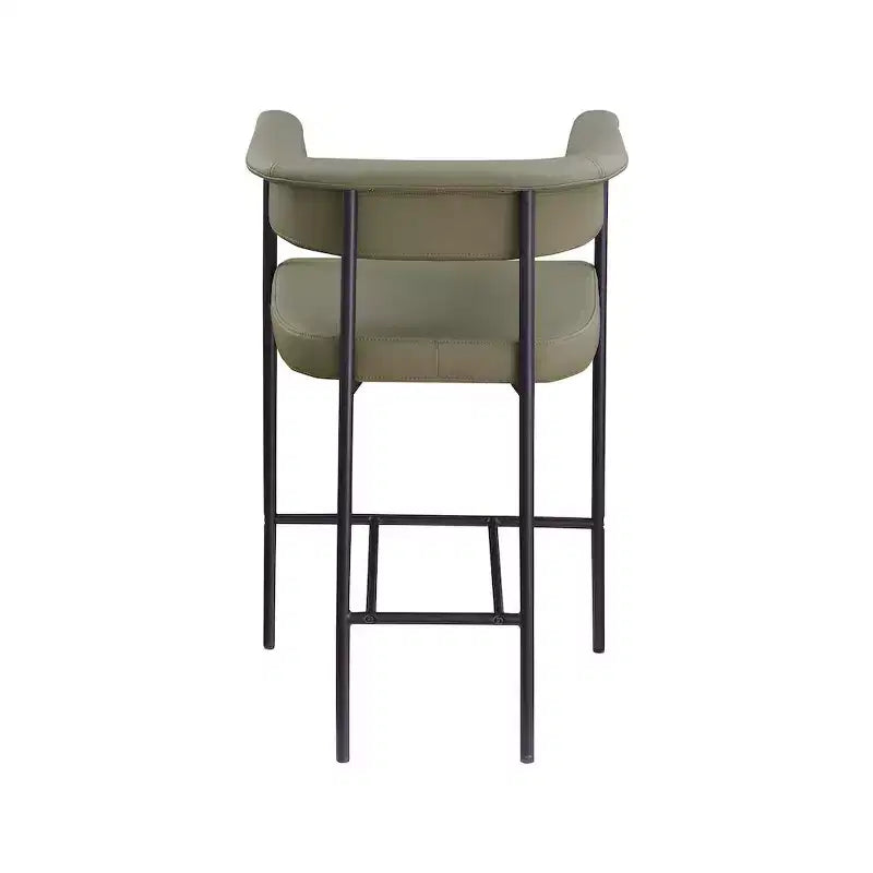 Meridian Furniture, Sgabello da bancone Malin in tessuto Bouclé, set da 2