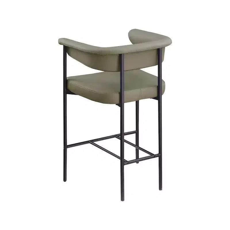 Meridian Furniture, Sgabello da bancone Malin in tessuto Bouclé, set da 2