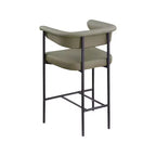 Meridian Furniture, Sgabello da bancone Malin in tessuto Bouclé, set da 2