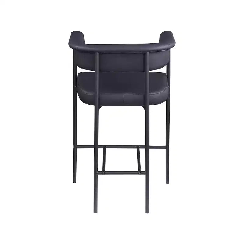 Meridian Furniture, Sgabello da bancone Malin in tessuto Bouclé, set da 2