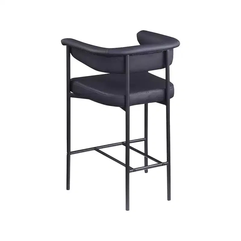 Meridian Furniture, Sgabello da bancone Malin in tessuto Bouclé, set da 2