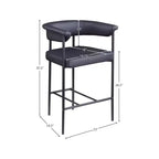 Meridian Furniture, Sgabello da bancone Malin in tessuto Bouclé, set da 2
