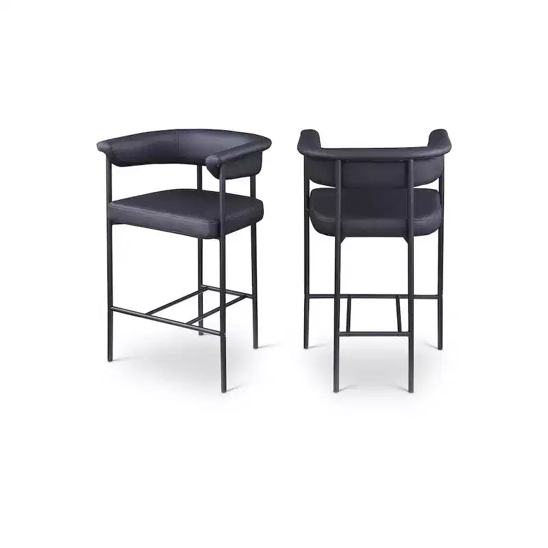 Meridian Furniture, Sgabello da bancone Malin in tessuto Bouclé, set da 2