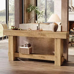 Lantine 70.9 Consolle da ingresso, tavolo da divano in legno stile rustico da mettere dietro il divano, tavolino da ingresso con gambe spesse per corridoio, soggiorno
