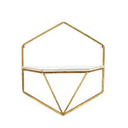 Mobile portaoggetti sospeso in metallo e legno con design rustico casual – Mensole geometriche da parete – Espositore sospeso per casa e ufficio – Set da 2, 20, 16