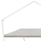 Mobile portaoggetti sospeso in metallo e legno con design rustico casual – Mensole geometriche da parete – Espositore sospeso per casa e ufficio – Set da 2, 20, 16