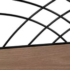 Vaso in ceramica con supporto in legno - Vaso decorativo per piante da interno ed esterno, arredamento moderno per casa e giardino - 8 nero