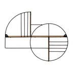 Mensola a Muro - Metallo Geometrico e Legno - Mensola Fluttuante Moderna per Casa e Ufficio - Robusta Struttura in Ferro - Decorazione Elegante per Camera da Letto e Soggiorno