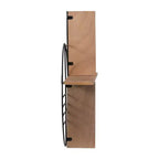 Mensola a Muro - Metallo Geometrico e Legno - Mensola Fluttuante Moderna per Casa e Ufficio - Robusta Struttura in Ferro - Decorazione Elegante per Camera da Letto e Soggiorno