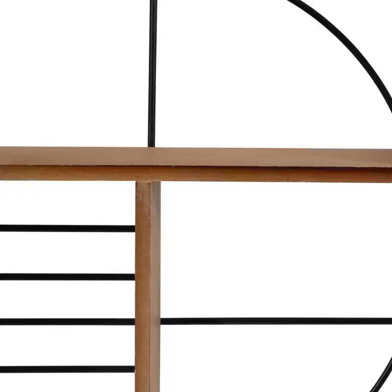 Mensola a Muro - Metallo Geometrico e Legno - Mensola Fluttuante Moderna per Casa e Ufficio - Robusta Struttura in Ferro - Decorazione Elegante per Camera da Letto e Soggiorno