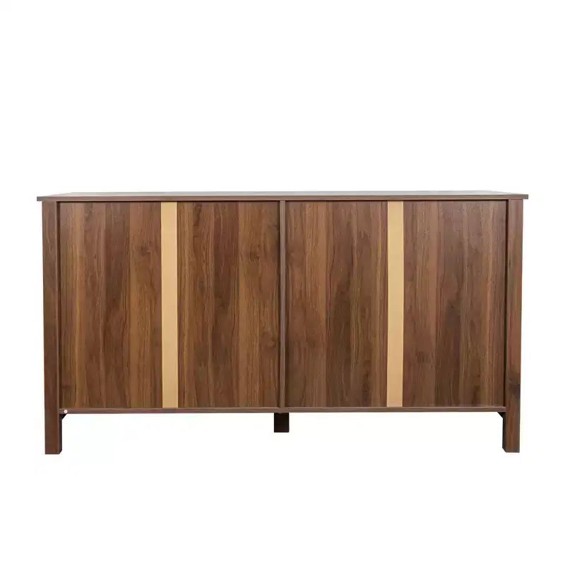 GDFStudio Leonie Credenza Rustica da 150 cm Mobile Contenitore a 4 Ante con Ripiani Regolabili