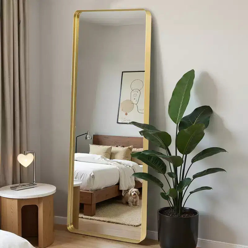 Specchio da parete angolare rettangolare a figura intera MAYEERTY per soggiorno e camera da letto