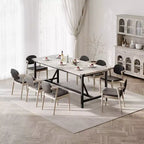COZONY 70.87 Tavolo da Pranzo Rettangolare per 6-8, Tavolo da Cucina Industriale in Legno con Struttura Robusta, Durevole e Facile da Montare, Tavolo per Sala da Pranzo