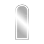 MAYEERTY Specchio intero a forma di arco con cornice in lega di alluminio, senza cornice, con supporto per soggiorno e camera da letto