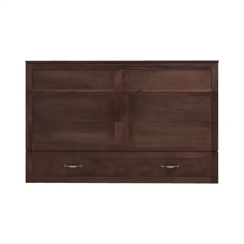 Letto a scomparsa Keloyid Haimyy Queen con struttura in legno massiccio, caricatore integrato e cassetto robusto