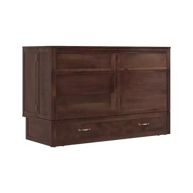 Letto a scomparsa Keloyid Haimyy Queen con struttura in legno massiccio, caricatore integrato e cassetto robusto